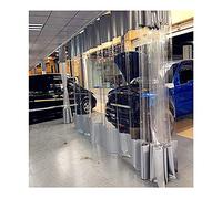 Lona transparente de PVC resistente, partición impermeable al aire libre para talleres y patios, cubierta divisora de panel lateral para privacidad y protección contra el viento