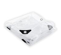Lona Transparente, Duradera Resistente a Los Rayos UV Desgarros, Multiusos Lona de Protección con Ojales con Cuerda, Multiusos para Muebles Jardín Coche Transparente(6x7ft/1.8x2.1m)