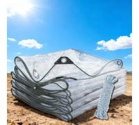 Lona Transparente Exterior 4.3 x 5.8 m, Transparente Impermeable, Reinforced PVC, Durable Tear Resistant Multipurpose, Heavy Duty Tarpaulin Waterproof with Eyelets for Garden Furniture, A