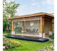 Lona Transparente Exterior 5.2 x 6.9 m, Heavy Duty Transparent, Waterproof, Insulation Dustproof Plastic Rainproof Transparent Tarpaulin Sheet with Eyelets for Outdoor Plants, A