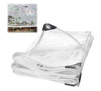 Lona Transparente Exterior, Duradera Resistente a Los Rayos UV Desgarros, Multiusos Lona de Protección con Ojales con Cuerda para Jardín, Incoloro, Exteriores, Plantas(4.5x14ft/1.3x4.2m)