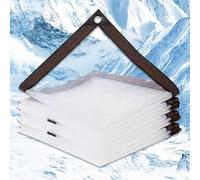 Lona Transparente Impermeable 2.1 x 2.8 m con Ojales, Impermeable, Aislamiento de Plantas, Resistente Al Polvo Lona Transparente Exterior para Jardín, Piscina y Remolque, A