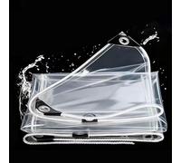 Lona Transparente Impermeable 200 x 245 cm con Ojales, Prueba de Viento, Impermeable Lona Transparente Exterior para Muebles de Jardín, Madera, Coche, Camping, Piscina, Blanco