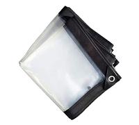 Lona transparente impermeable de 3 x 6 m con ojales, cubierta de plástico transparente resistente para jardín, motocicleta, protección al aire libre, camping y lona