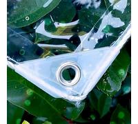 Lona Transparente Impermeable de PVC con Ojales,500 g/m² Cubierta Impermeable,con Cuerda Fija,Muebles de jardín,Invernadero a Prueba de Lluvia Vegetal,Pabellones,0,35mm Espesor(1.4 m x 3.6 m)