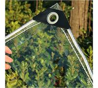 Lona transparente impermeable de PVC con ojales, resistente, 360 g/m², resistente a la lluvia, para flores, 200 cm x 800 cm, protección al aire libre