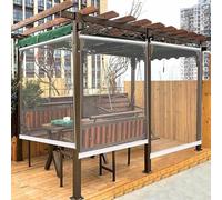 Lona transparente impermeable de PVC, Gazebo for patio, pérgola, persianas enrollables de PVC transparente for todo tipo clima, con accesorios, varios tamaños(140 * 250cm)