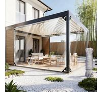 Lona Transparente Impermeable Exterior 2.1 x 4.6 m, Thick Waterproof PVC, Multipurpose Awning, Rain Resistant, Strengthen Wind Transparent Tarpaulin with Eyelets with Eyelets for Garden Furniture, A