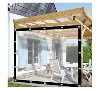 Lona Transparente Impermeable Exterior, Lona Transparente con Ojales Exterior para Muebles de Jardín, Piscina, Techo para Plantas(2.5x6m(8.2x19.7ft))