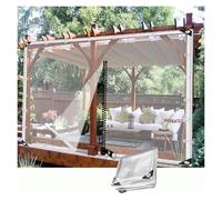 Lona Transparente Impermeable, Lona Resistente con Cremallera Lona de plástico Cortina for pérgola Panel Lateral, Personalizable(10'x7'(3x2.2m))