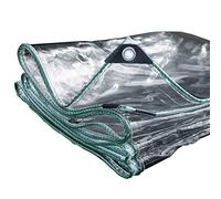 Lona Transparente Impermeable Tarea Pesada Cubierta de la Lluvia del Techo de los Barcos del Coche Tienda de Remolque de Camping con Ojales y Bordes Reforzados, 350 g/m²