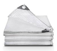 Lona transparente impermeable y resistente, tamaño cortado, 4 m x 5 m, lona de plástico de 175 g/m², lona multiusos de peso medio utilizada para cubrir muebles de jardín y como sábanas de suelo para
