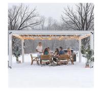 Lona Transparente Lona de PVC Impermeable de con Ojales Reforzada Ripstop Protección para Balcones, Terrazas, Graneros, Fincas, Piscinas(4x2.5m/13.12x8.2ft)