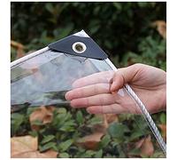 Lona Transparente, Lona Impermeable 0,3mm Espesor, Lona Protectora Vidrio Blando Pvc, Lona Resistente Al Desgarro Para Jardines, Invernaderos, Plantas, Con Ojales y Cuerdas,2.1x2.5m/6.9*8.2ft