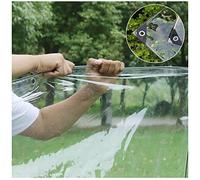 Lona Transparente, Lona Resistente Al Desgarro con Ojales, Lona Impermeable De Tela De PVC, para Invernaderos, Terrazas, Autos, Fundas De Lona Multifuncionales Universales,2.5x2.5m/8.2 * 8.2ft