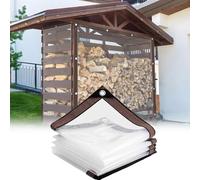 Lona Transparente Multiusos Lonas Transparente Resistente Cortina De Lluvia Lonas Plegables Lona De PE Cubierta Antipolvo con Ojales para Terrazas Muebles Jardín Coche(5x7m)