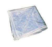Lona transparente resistente a desgarros de 10 mm con ojales de metal, cubierta de PVC impermeable que ofrece una visibilidad clara y protección contra la lluvia y el viento (1 m × 5 m de largo)