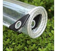 Lona transparente resistente al agua de 0,35 mm, lona de vinilo transparente para toldo, aislamiento antienvejecimiento, vidrio suave, 1,4 x 3 m, recinto de patio