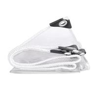 Lona Transparente Resistente al Agua, de PVC y Vidrio, for Muebles, Camping, jardín, Tienda de campaña, Lona Transparente for Exteriores con Ojales.(3x5m)