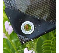 Lona transparente resistente al agua reforzada con esquinas de goma, lona duradera para uso en exteriores (negro)