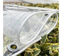 Lona Transparente Resistente,Cubierta de Lona De Plástico Reforzada con Ojales,Lona Impermeable para Exterior,1,8 x 2 m,2,5 x 3 m,para invernaderos,Jardines y Balcones.,W*H-1x3m