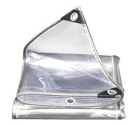 Lona transparente resistente de 2,4 x 5,5 m, borde reforzado, resistente a la intemperie, fácil de plegar, perfecta para toldos, tiendas, pérgolas, invernaderos, uso al aire libre, cubierta protectora