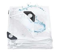 Lona transparente resistente impermeable de PVC con ojales de metal, resistente al desgarro, para exteriores, patio, camping, invernadero