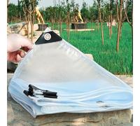 Lona transparente resistente, lona transparente impermeable con ojales y cuerda para cenador, invernadero, gallinero y cubierta de conejera
