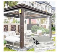 Lona Transparentes Impermeable Exterior con Ojales 2.6x4.2m,Lona de Plástico PVC de 0,35 mm,Toldo Transparente Exterior Terraza para Cenador, Balcón,Muebles de Jardín,PersLonalizable