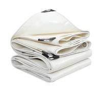 Lonas Blancas Resistentes de 2,4 x 6 m, Lona Gruesa Impermeable con Ojales y Bordes Reforzados, Ideal para techos, Patios, Piscinas y embarcaciones.