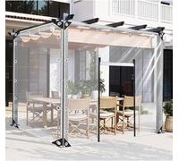 Lonas De Plástico Transparente Impermeables Con Ojales, Lonas De Vinilo PVC Para Exterior, Resistentes Al Viento, Ideales Para Terrazas, Balcones Y Techos De Jaulas De Animales. Clear,7X8ft