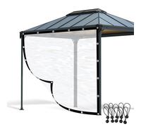 Lonas de vinilo impermeables para exteriores, cortinas transparentes para porches, pérgolas y cenadores, panel de polietileno resistente a la intemperie para privacidad y protección del patio