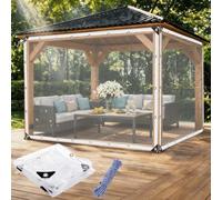 Lonas Impermeables Exterior 60 x 270 cm 400 G M², Resistente a La Intemperie, Plegable Lona Transparente Exterior, Lona de Protección Toldo PVC para Invernadero, Plantas, incoloro