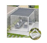 Lonas Impermeables Exterior, Lona Transparente con Ojales, Transparente Resistente Resistente Al Agua Cubierta De Lona con Borde Reforzado, 14Mil Resistente Al Desgarro PVC for Patio, Porche(2X8M)