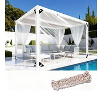 Lonas Impermeables Exterior Transparente 5.5 x 8.3 m, Heavy Duty Transparent, Waterproof, Insulation Dustproof Plastic Rainproof Heavy Duty Tarpaulin Waterproof with Eyelets for Garden Furniture, A