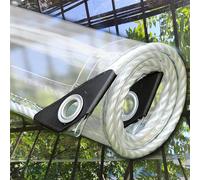 Lonas Impermeables Transparente Exterior con Ojales, 0,35 mm Plegable Lona de plástico PVC para Invernadero Jardines Camiones Cenadores terrazas Camiones（1.6m*2.3m）