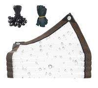Lonas para Exteriores Uso Rudo, Lona Transparente Impermeable con Ojales, Plegable Cubierta Transparente A Prueba De Lluvia para Camping Patio Jardín Gallinero(3x3.0m)