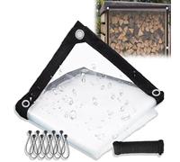 Lonas Transparentes con Ojales, Lona a Prueba de Polvo de 13 x 15 pies, Cubierta Gruesa Impermeable para Plantas de 156 x 180 Pulgadas, Lona de plástico Resistente y antienvejecimiento, para Proteger