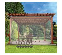 Lonas transparentes de PVC para uso en exteriores, impermeables, 0,35 mm, paneles laterales resistentes con ojales, ideales para pérgolas, patios y cenadores de jardín (200 x 250 cm, 6.5 x 8 pies)