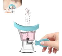 LONCHDAN Kit de limpiador de ojos portátil de silicona, presión de aire manual, vasos de enjuague con recipiente de almacenamiento, kit de baño para limpieza de maquillaje, irritantes de polvo,