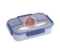 Lonchera a prueba de fugas, contenedor de alimentos portátil, recipientes de aperitivos para hombres y mujeres, recipientes de comida con 4 compartimentos, contenedor de almacenamiento de alimentos de