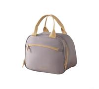 Lonchera aislada para el trabajo, escuela, picnic, playa, bolsa térmica para alimentos con forro de aluminio y tela Oxford exterior, 23 x 17 x 20 cm, 200 g, diseño de doble cubierta (A)