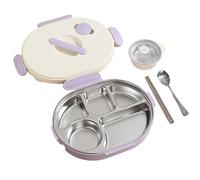 Lonchera aislada para niños de acero inoxidable 304 con múltiples compartimentos y cuenco de sopa, sello a prueba de fugas que garantiza que no haya derrames, apto para microondas, utensilios para