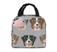 Lonchera aislada, vasos de pastores australianos, reutilizable, para mujeres y hombres, bolsa de almuerzo para el trabajo, al aire libre, viajes