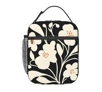 Lonchera Boho Flora para hombres y mujeres, bolsa térmica para el almuerzo, lonchera reutilizable, bolsa de almuerzo con bolsillo frontal, bolsas para el almuerzo para hombres y mujeres para el trabaj