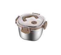 Lonchera de acero inoxidable con tapa a prueba de fugas, 1100 ml a 1900 ml, para preparación de comidas, almacenamiento de aperitivos, refrigerador, estante superior para lavavajillas (1300 ml)