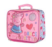 Lonchera de Peppa Pig con purpurina para fiesta de baile, bolsa t rmica para el almuerzo para ni os