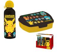 Lonchera de personajes de dibujos animados para niños con botella de agua deportiva de aluminio, caja de aperitivos de plástico para la escuela, guardería, viajes, picnic y camping, regalo de vuelta a