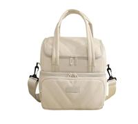 Lonchera grande, diseño a prueba de fugas, 24 x 18,5 x 27 cm, lonchera aislada de doble cubierta, de comida acolchada, fácil de llevar, para hombres, mujeres, adolescentes, trabajo, oficina