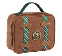 Lonchera Harry Potter Slytherin estilo baúl vintage | Neceser térmico con escudo metálico y asa superior para escuela o viaje